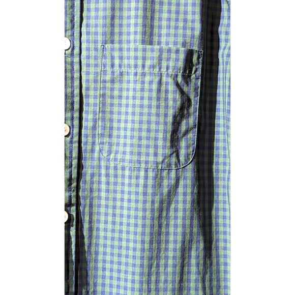 Abercrombie & Fitch Green/Navy Check Men's Button Down Shirt Size M - Picture 3 of 12
